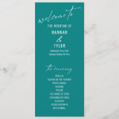 Elegant Simple Contemmodern Typografie Blauwgroen Programma (Voorkant)