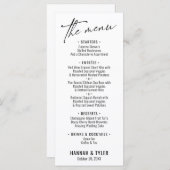 Elegant Simple Contemmodern Typografie White Menu (Voorkant / Achterkant)