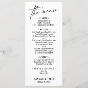 Elegant Simple Contemmodern Typografie White Menu