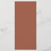 Elegant Simple Contemmodern Typography Terracotta Menu (Achterkant)