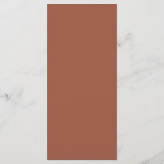 Elegant Simple Contemmodern Typography Terracotta Menu (Achterkant)