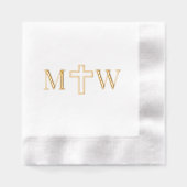 Élégant simple Couple croisé 2 pouces Monogramme (Recto)