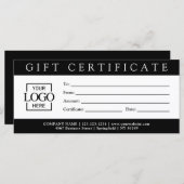 Elegant Simple Custom Business Gift Certificate  (Voorkant / Achterkant)