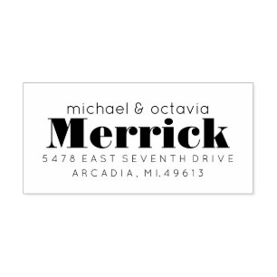 Elegant Simple Custom Return Address Rubber Stamp Rubberstempel