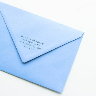 Elegant Simple Custom Wedding Return Address Zelfinktende Stempel