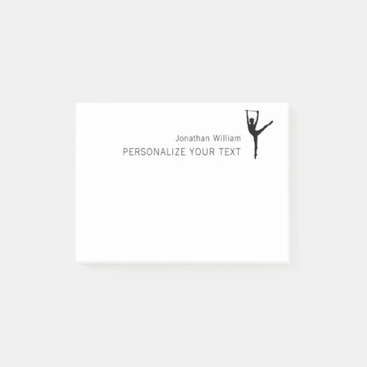 Elegant Simple Dancer Retro Personal Stationery Post-it® Notes (Voorkant)