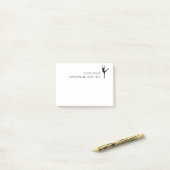 Elegant Simple Dancer Retro Personal Stationery Post-it® Notes (Op bureau)