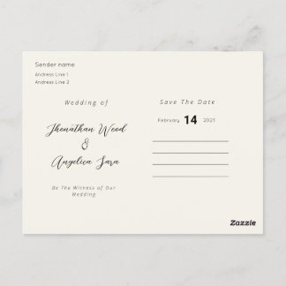 Élégant simple enregistrer la date Invitation Cart