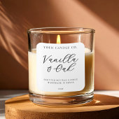 Élégant simple Étiquette moderne bougie