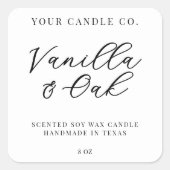 Élégant simple Étiquette moderne bougie (Devant)