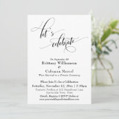 Élégant Simple Faisons la Fête Invitation Noir et  (Debout devant)