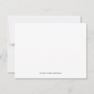 Elegant Simple Family Note-kaarten Bedankkaart