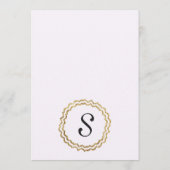 Elegant Simple Faux Gold-overzicht en wit Menu (Achterkant)