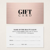 Elegant Simple Faux Rose Gold Salon (Devant & derrière)