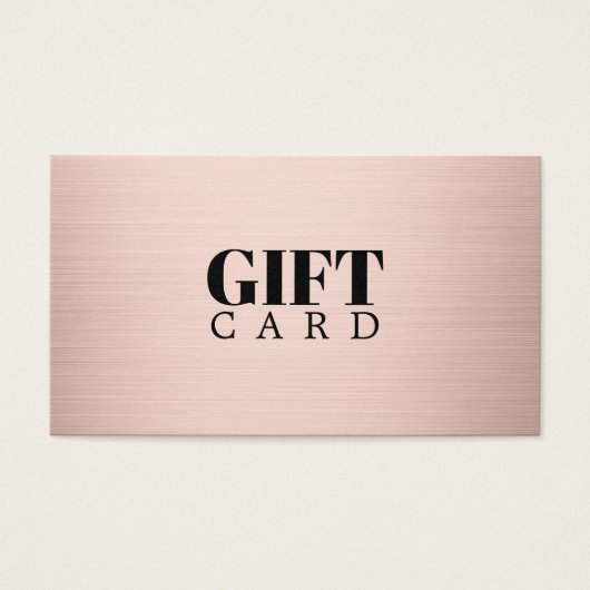 Elegant Simple Faux Rose Gold Salon (Devant)