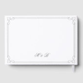 Elegant Simple Floral Classic Wedding Gastenboek (Achterkant)