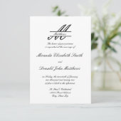 Élégant simple formel - 3x5 Faire-part de mariage (Debout devant)