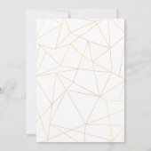 Elegant Simple Gold Geometric Frame Wedding Kaart (Achterkant)