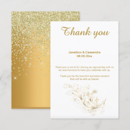 ELEGANT SIMPLE GOLD GLITTER GOLD REVERSE DANK U KAART