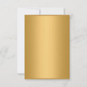 ELEGANT SIMPLE GOLD LEAF GOLD REVERSE DANK U KAART (Achterkant)