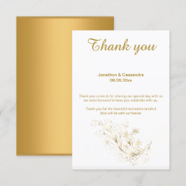 ELEGANT SIMPLE GOLD LEAF GOLD REVERSE DANK U KAART