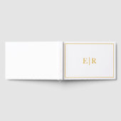 Elegant Simple Gold Monogram Weddenschap Gastenboek (Volledig)