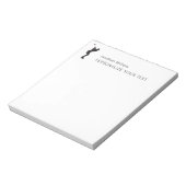 Elegant Simple Golf Player Personal Stationery Notitieblok (Gedraaid)