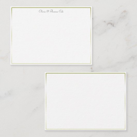 Elegant Simple Gradient Gold Lijst Weddenschap Cou Notitiekaartje