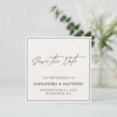 Elegant Simple Gray Typografie Save The Date (Staand voorkant)