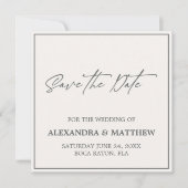Elegant Simple Gray Typografie Save The Date (Voorkant)
