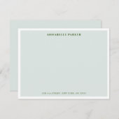 Elegant Simple Grey and White border Bedankkaart (Voorkant / Achterkant)