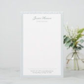 Elegant Simple Grey White Confetti Professional Briefpapier (Staand voorkant)