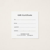 Élégant Simple Gris foncé foncé Faux Coeur Or (Dos)