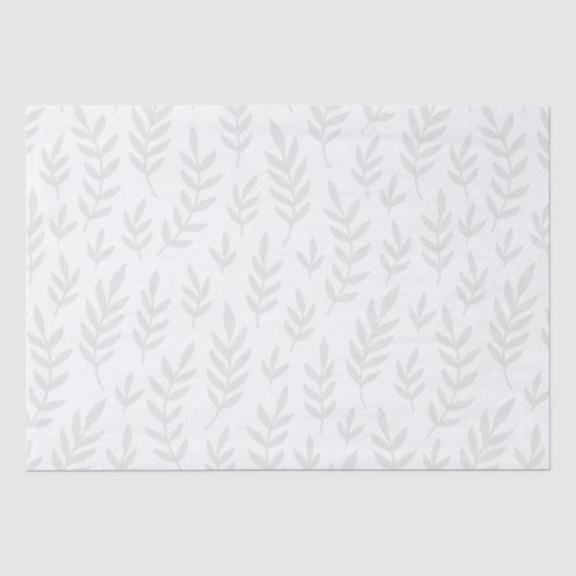 ELEGANT SIMPLE LEAF PATTERN PLANT FOLIAGE BOTANIC TISSUEPAPIER (Voorkant)