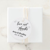 Elegant, Simple Love and Bedankt Wedding Bedankjes Labels (In situ)