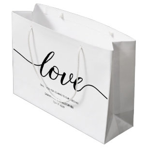 Elegant Simple Love Script Weddenschap, aangepast Groot Cadeauzakje