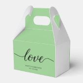 Elegant Simple Love Script Weddenschap Custom Favo Bedankdoosjes (Achterkant)