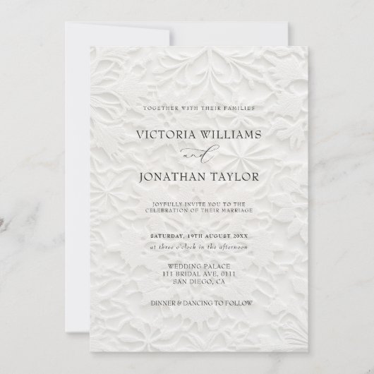 Élégant Simple Mariage d'hiver Invitation (Devant)