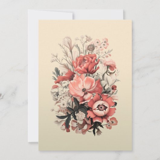 Elégant Simple Mariage Invitations Réception (Dos)