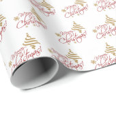 Elegant Simple Merry Kerstmis Cadeaupapier (Rol Hoek)