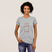 Elegant Simple Minimal Blush Grey Monogram T-Shirt (Voorkant volledig)