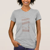 Elegant Simple Minimal Blush Grey Monogram T-Shirt (Voorkant)