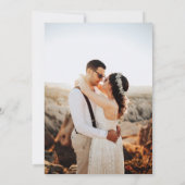 Elegant Simple Minimalist 2 Photo Wedding Kaart (Achterkant)