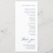 Elegant Simple Minimalist Modern Wedding Programma (Achterkant)