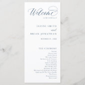 Elegant Simple Minimalist Modern Wedding Programma (Voorkant)