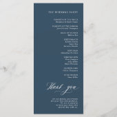 Elegant Simple Minimalist Modern Wedding Programma (Achterkant)