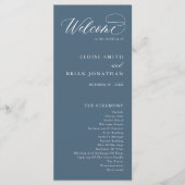 Elegant Simple Minimalist Modern Wedding Programma (Voorkant)