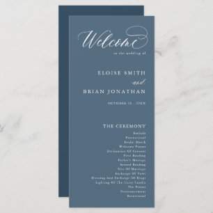 Elegant Simple Minimalist Modern Wedding Programma