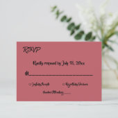 Elegant Simple Minimalist Script Modern Wedding RSVP Kaartje (Staand voorkant)