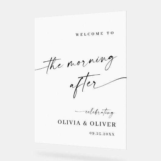 Élégant Simple Minimaliste Accueil Adieu Brunch (Angle)